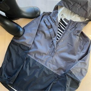Merrell Color Block Black and Gray Rain Jacket - Unisex size small